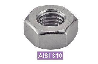 [DIN 934] TUERCAS HEXAGONALES PARA TEMPERATURA ALTA - Acero inoxidable aisi 310 (similar ISO 4032, NFE25-401, UNI 5588)