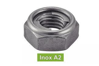 TUERCAS HEXAGONALES DE SEGURIDAD CON ARANDELA METALICA - Acero inoxidable a2