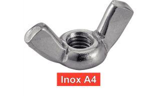 ECROUS A OREILLES FORME AMERICAINE - INOX A4 (SIMILAR DIN 315)