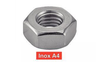 ECROUS HEXAGONAUX -UNC- - INOX A4