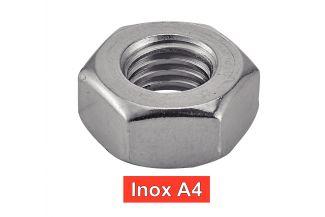 [DIN 934] ECROUS HEXAGONAUX LUBRIFIES - INOX A4 (SIMILAR ISO 4032, NFE25-401, UNI 5588)