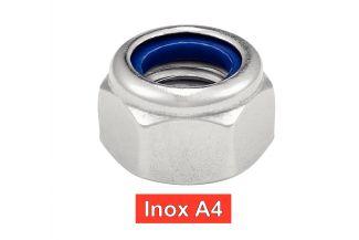 [DIN 982] TUERCAS ALTAS HEXAGONALES DE SEGURIDAD CON ARANDELA NYLON - Acero inoxidable a4 (similar ISO 7040)