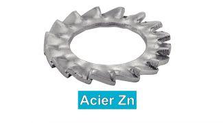 [DIN 6798 A] ARRUELAS -VENTILADOR- COM DENTES EXTERNOS AZ - AÇO ZN (NFE27-624, UNI 8842)