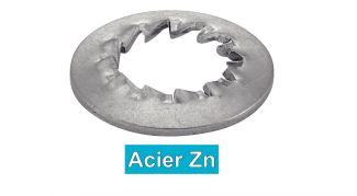 RONDELLES -EVENTAIL- A DENTURES INTERIEURES TYPE BOMBEE JZC - ACIER ZN