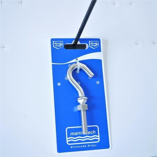 [814089408]  HOOK WITH THREAD - STAINLESS STEEL A4