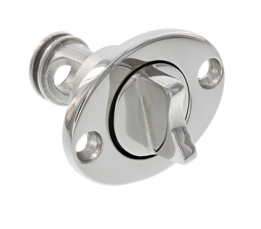 [81527241]  TAPPO DI SCARICO OVALE CON CHIUSURA A SCATTO - ACCIAIO INOX A4