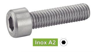 [DIN 912] VIS A METAUX TETE CYLINDRIQUE SIX PANS CREUX - INOX A2 (SIMILAR ISO 4762, NFE25-125, UNI 5931)