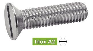 [DIN 963] VIS A METAUX TETE FRAISEE FENDUE - INOX A2 (SIMILAR ISO 2009, NFE25-123, UNI 6109)