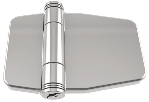 [814822460 45]  HINGE WITH SNAP-DOWN COVER - STAINLESS STEEL A4