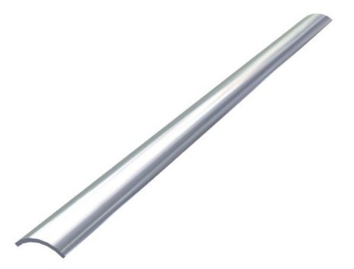 LISTON DE PROTECTION DEMI-ROND ET CREUX, PERCÉ - INOX A4